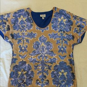 Tracy Reese for Neiman Marcus Sequin top